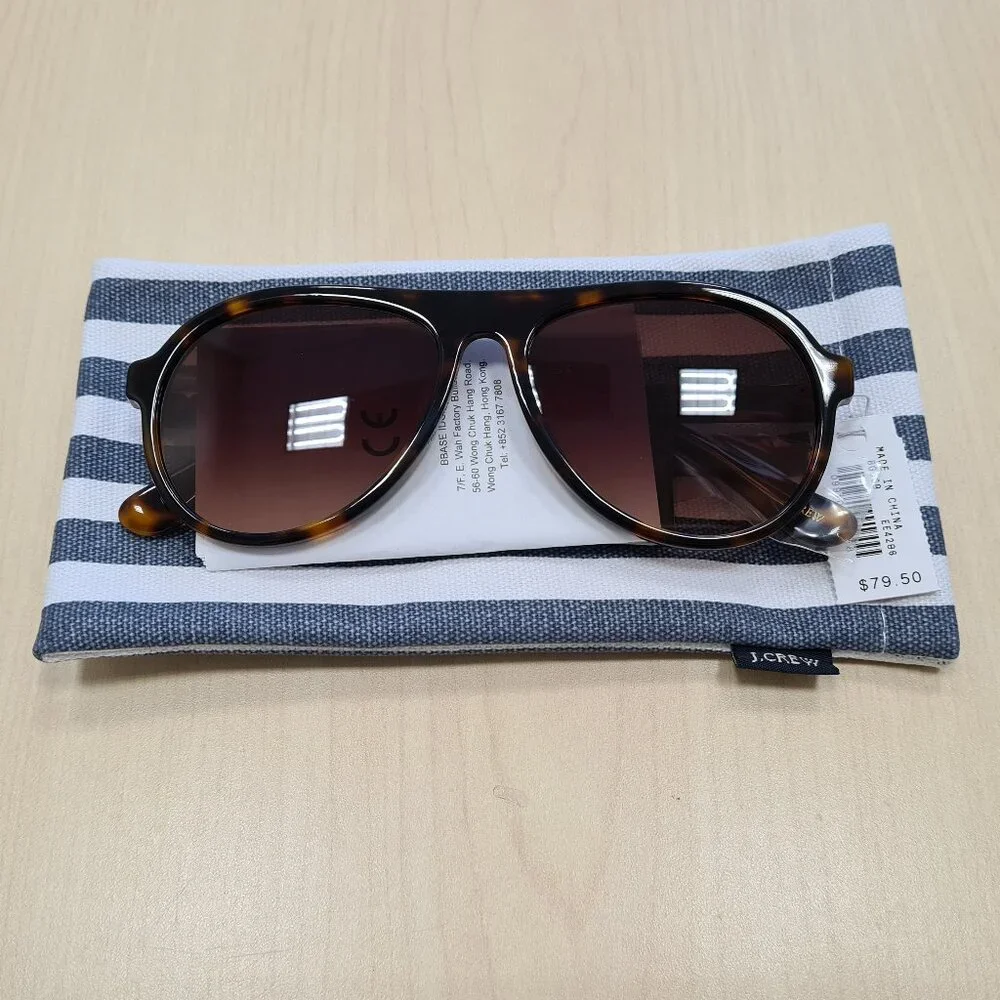 J.Crew NWT Bondi Acetate Aviator Sunglasses - Picture 3 of 4